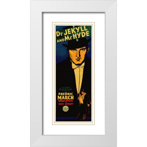 Doctor Jekyll and Mister Hyde White Modern Wood Framed Art Print with Double Matting by Hollywood Photo Archive