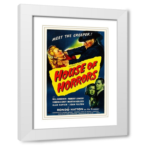 House of Horrors - Meet The Creeper White Modern Wood Framed Art Print with Double Matting by Hollywood Photo Archive