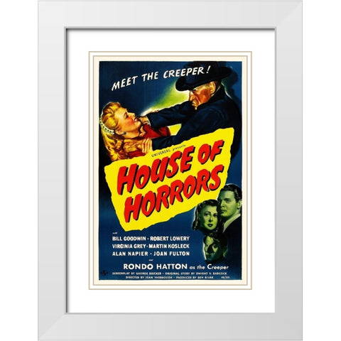 House of Horrors - Meet The Creeper White Modern Wood Framed Art Print with Double Matting by Hollywood Photo Archive