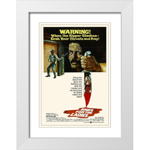 Knife For The Ladies White Modern Wood Framed Art Print with Double Matting by Hollywood Photo Archive