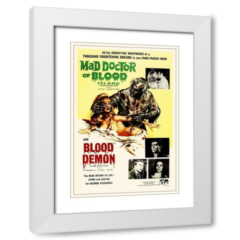 Mad Doctor of Blood Island White Modern Wood Framed Art Print with Double Matting by Hollywood Photo Archive