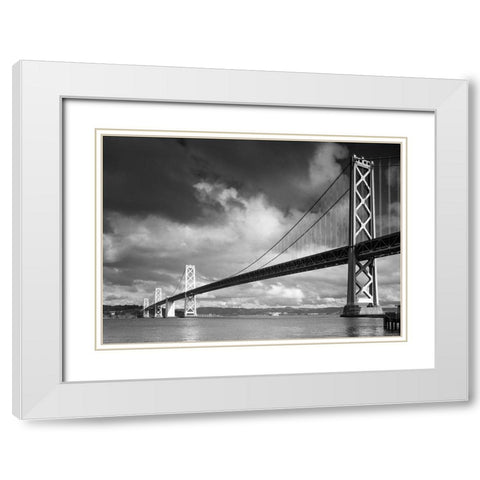 Bay Bridge San Francisco California White Modern Wood Framed Art Print with Double Matting by Highsmith, Carol