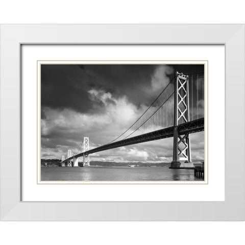 Bay Bridge San Francisco California White Modern Wood Framed Art Print with Double Matting by Highsmith, Carol