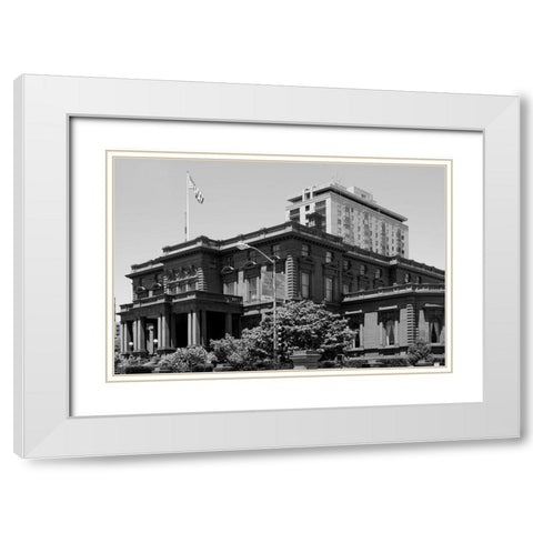 The Pacific-Union Club Nob Hill San Francisco White Modern Wood Framed Art Print with Double Matting by Highsmith, Carol