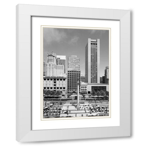 Union Square San Francisco California White Modern Wood Framed Art Print with Double Matting by Highsmith, Carol