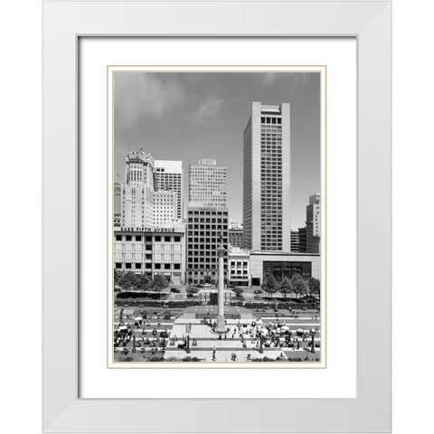 Union Square San Francisco California White Modern Wood Framed Art Print with Double Matting by Highsmith, Carol