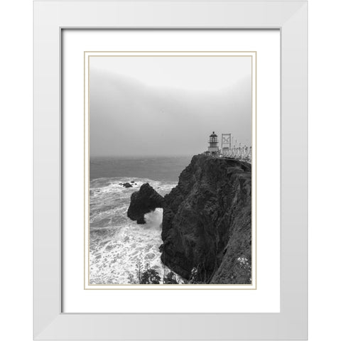 The Point Bonita Lighthouse San Francisco California White Modern Wood Framed Art Print with Double Matting by Highsmith, Carol