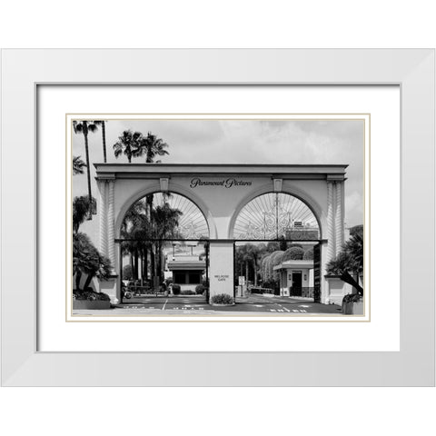Paramount Pictures entrance gate Hollywood Los Angeles California White Modern Wood Framed Art Print with Double Matting by Highsmith, Carol