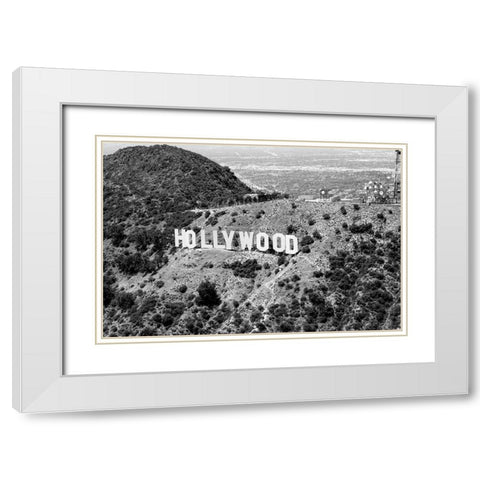 The Hollywood sign located in Los Angeles, California White Modern Wood Framed Art Print with Double Matting by Highsmith, Carol
