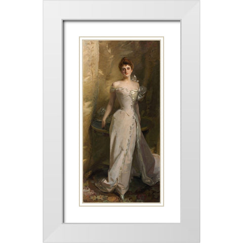 Portrait of Lisa Colt Curtis White Modern Wood Framed Art Print with Double Matting by Sargent, John Singer