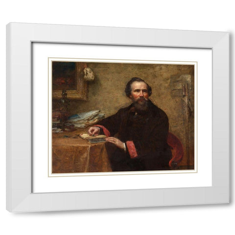 Portrait of Genio C Scott White Modern Wood Framed Art Print with Double Matting by Johnson, Eastman