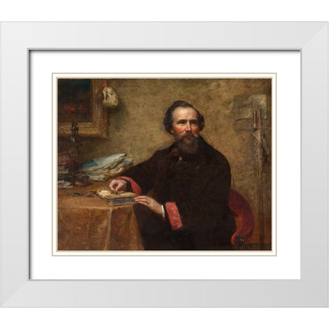 Portrait of Genio C Scott White Modern Wood Framed Art Print with Double Matting by Johnson, Eastman
