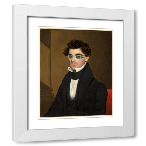 Nathaniel Olds White Modern Wood Framed Art Print with Double Matting by Wade, Jeptha Homer