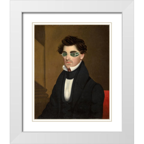 Nathaniel Olds White Modern Wood Framed Art Print with Double Matting by Wade, Jeptha Homer