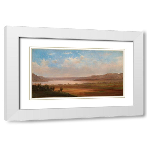 View of Lake Pepin Minnesota White Modern Wood Framed Art Print with Double Matting by Duncanson, Robert S.