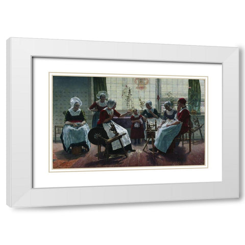 The Ghost Story White Modern Wood Framed Art Print with Double Matting by McEwen, Walter