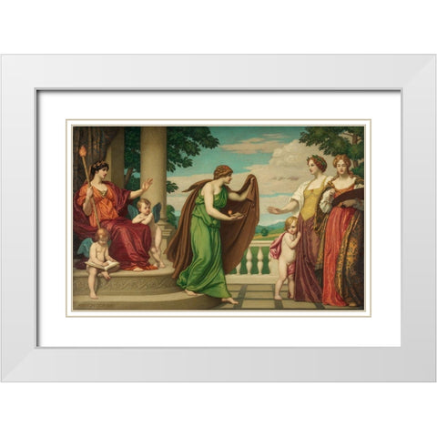 Tradition White Modern Wood Framed Art Print with Double Matting by Cox, Kenyon