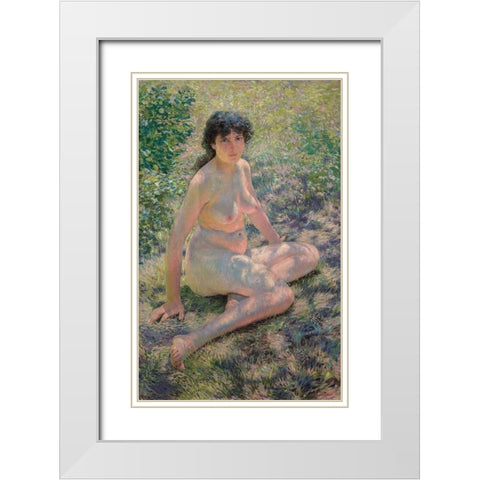 July White Modern Wood Framed Art Print with Double Matting by Bacher, Otto H.