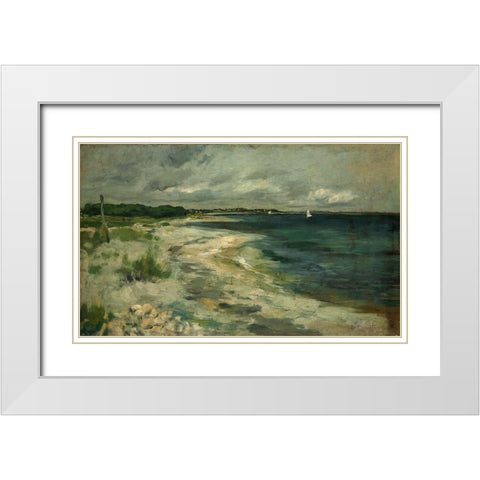 Storm Clouds White Modern Wood Framed Art Print with Double Matting by Twachtman, John Henry
