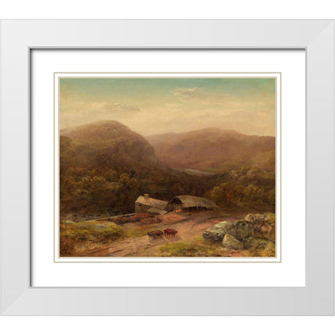 In the Housatonic Valley White Modern Wood Framed Art Print with Double Matting by Martin, Homer Dodge