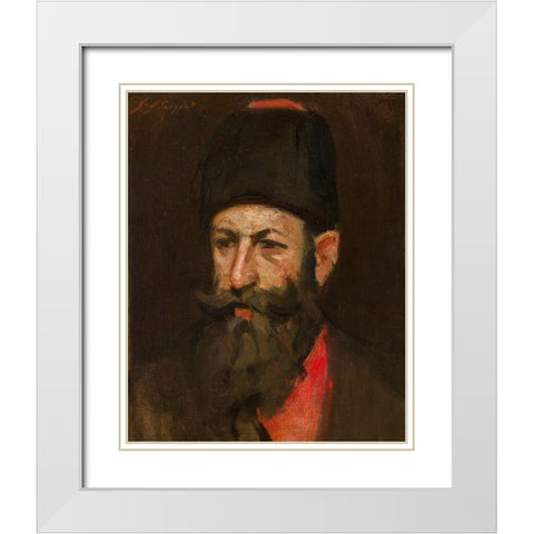 The Cossack White Modern Wood Framed Art Print with Double Matting by Sargent, John Singer Imitator of