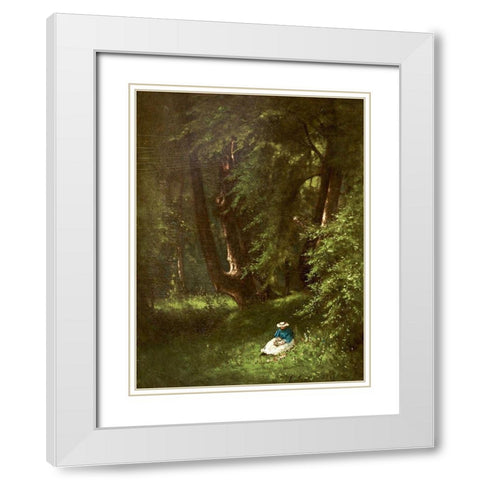 The Wood Chopper White Modern Wood Framed Art Print with Double Matting by Inness, George