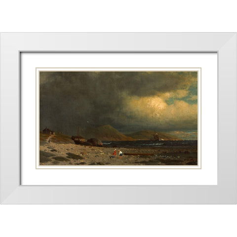 Labrador Coast White Modern Wood Framed Art Print with Double Matting by Bradford, William