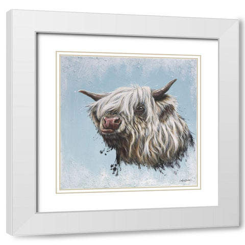 Chewy Coo White Modern Wood Framed Art Print with Double Matting by Bawden, Angela
