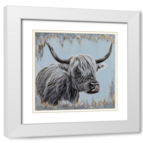 Babe the Coo White Modern Wood Framed Art Print with Double Matting by Bawden, Angela