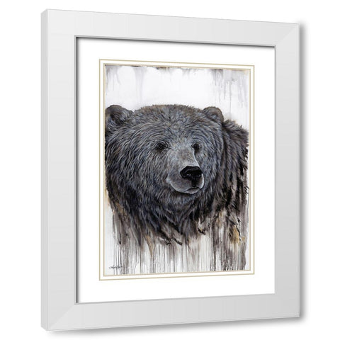Giant Kodiak   White Modern Wood Framed Art Print with Double Matting by Bawden, Angela