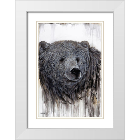 Giant Kodiak   White Modern Wood Framed Art Print with Double Matting by Bawden, Angela