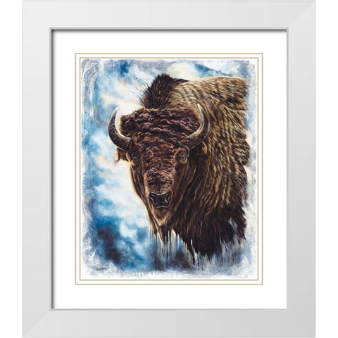 Determination White Modern Wood Framed Art Print with Double Matting by Bawden, Angela