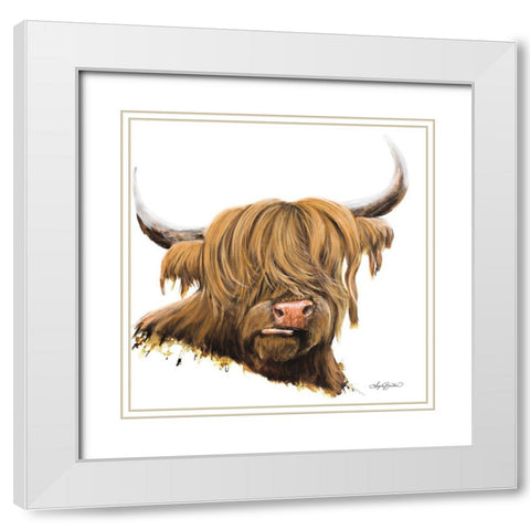 Sassy Coo White Modern Wood Framed Art Print with Double Matting by Bawden, Angela