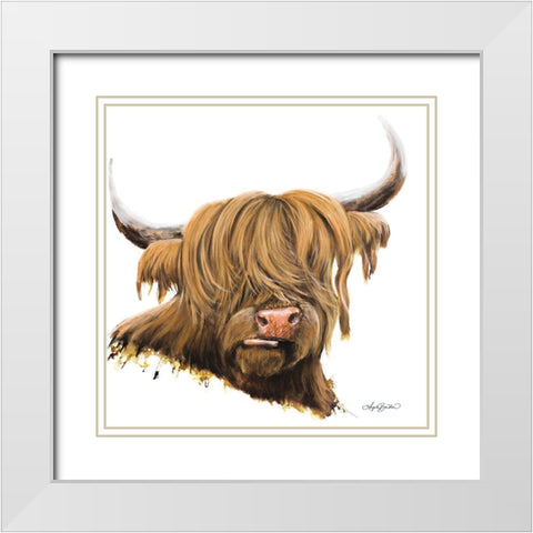 Sassy Coo White Modern Wood Framed Art Print with Double Matting by Bawden, Angela