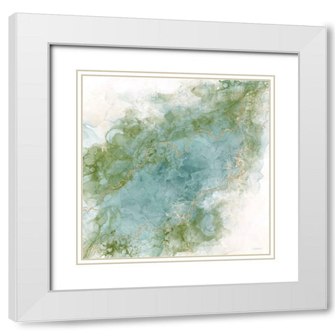 Mediterranean Dream White Modern Wood Framed Art Print with Double Matting by Bawden, Angela