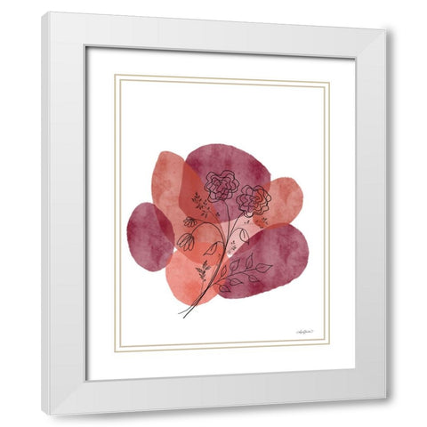 Bohemian Inked Botanicals White Modern Wood Framed Art Print with Double Matting by Bawden, Angela