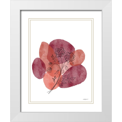 Bohemian Inked Botanicals White Modern Wood Framed Art Print with Double Matting by Bawden, Angela