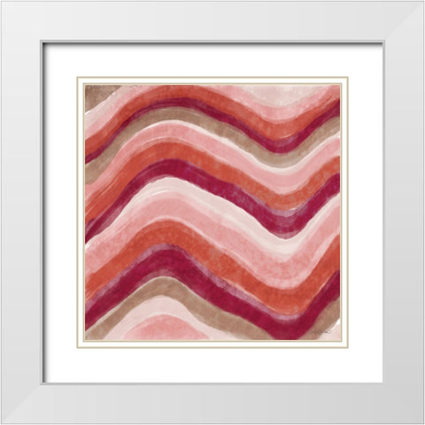 Bohemian Waves White Modern Wood Framed Art Print with Double Matting by Bawden, Angela
