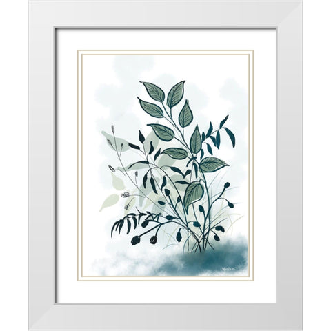 Inked Botanicals White Modern Wood Framed Art Print with Double Matting by Bawden, Angela