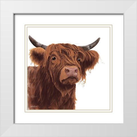 Rosie Coo White Modern Wood Framed Art Print with Double Matting by Bawden, Angela