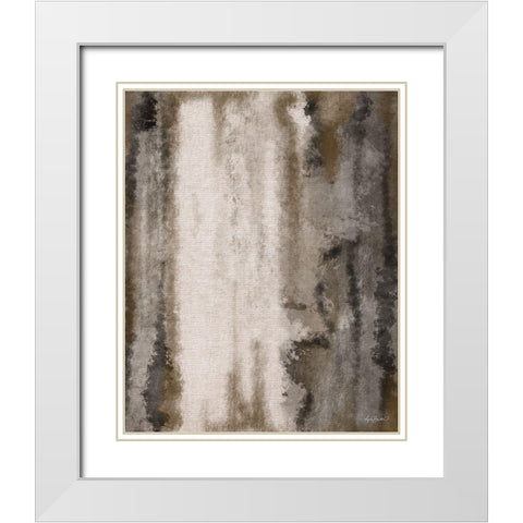 Mocha Java Abstract 1 White Modern Wood Framed Art Print with Double Matting by Bawden, Angela