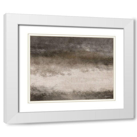 Mocha Java Abstract 2 White Modern Wood Framed Art Print with Double Matting by Bawden, Angela
