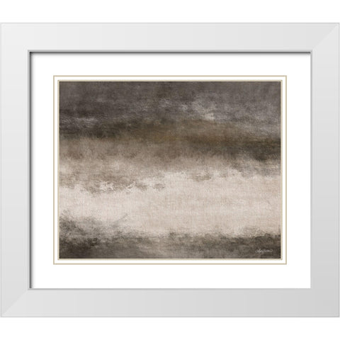 Mocha Java Abstract 2 White Modern Wood Framed Art Print with Double Matting by Bawden, Angela