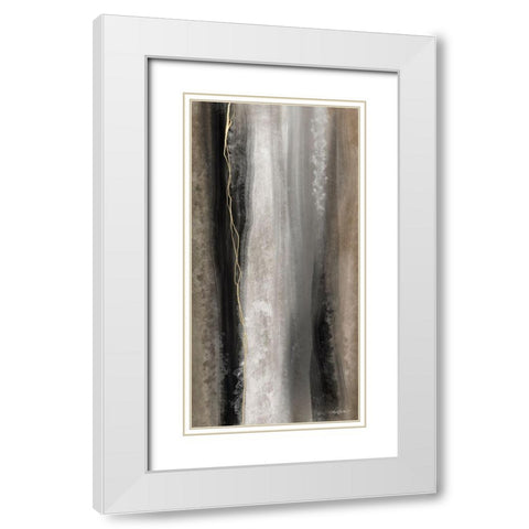 Mocha Java Gold Abstract White Modern Wood Framed Art Print with Double Matting by Bawden, Angela