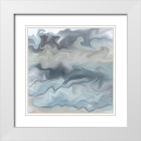 Every Drop Creates a Ripple 2 White Modern Wood Framed Art Print with Double Matting by Bawden, Angela