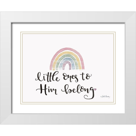 Little ones to Him Belong    White Modern Wood Framed Art Print with Double Matting by Chavez, April
