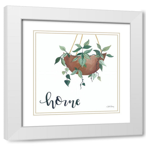 Home Is Where Your Plants Are      White Modern Wood Framed Art Print with Double Matting by Chavez, April