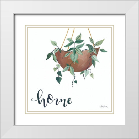 Home Is Where Your Plants Are      White Modern Wood Framed Art Print with Double Matting by Chavez, April