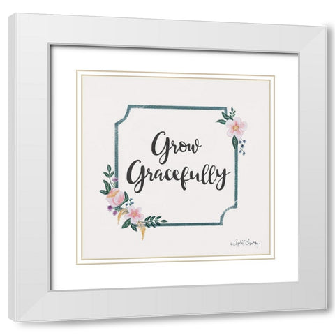 Grow Gracefully White Modern Wood Framed Art Print with Double Matting by Chavez, April