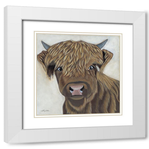 Fiona White Modern Wood Framed Art Print with Double Matting by Justice, Ashley